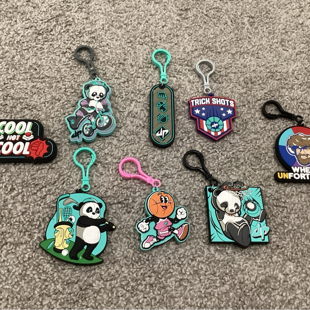 DUDE PERFECT Keychains 8 Total